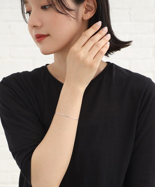 COCOSHNIK（ココシュニック）の「シルバー デザインチェーン コンパクトブレスレット（ブレスレット・レディース・シルバー・14）」の8枚目の写真