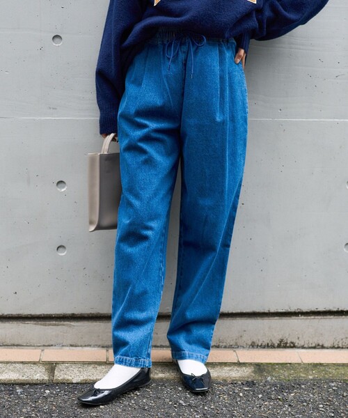 【完売品】FREAK'S STORE フェザリーパンツ　黒 FREAK'S STORE（フリークスストア）の「フェザリー パンツ
