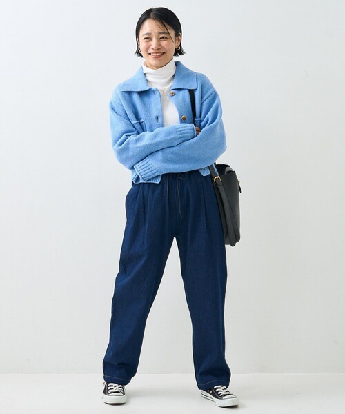 FREAK'S STORE（フリークスストア）の「シェフパンツ/イージーパンツ（チノパンツ・レディース・ネイビー/レオパード/ブラック/ナチュラル/ブルー/ベージュ・MEDIUM/SMALL/X-SMALL）」の15枚目の写真