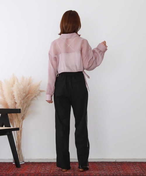 archives（アルシーヴ）の「パイピングサイドラインパンツ（その他パンツ・レディース・アイボリー/オリーブ/ブラック・MEDIUM）」の4枚目の写真