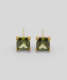 〈VATSURICA〉金属アレルギー対応 / ステンレス / 一粒 ジルコニア ピアス