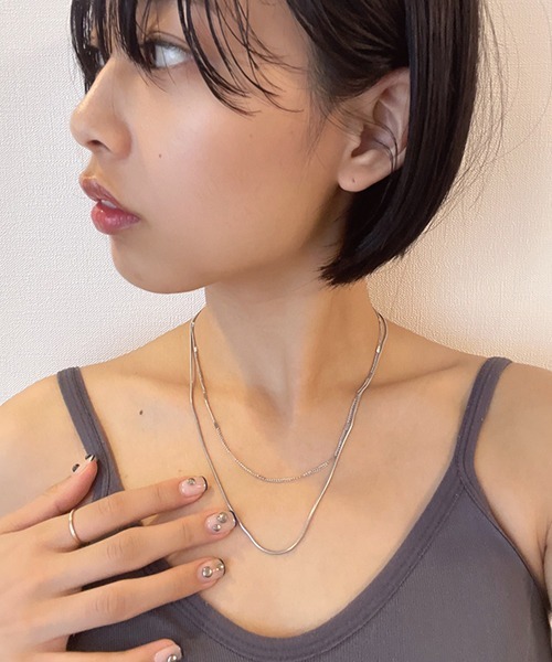 SEN TOKYO(セントーキョー)の「金属アレルギー対応 スネークチェーン 2連ネックレス(ネックレス・レディース・シルバー/ゴールド・FREE)」の8枚目の写真