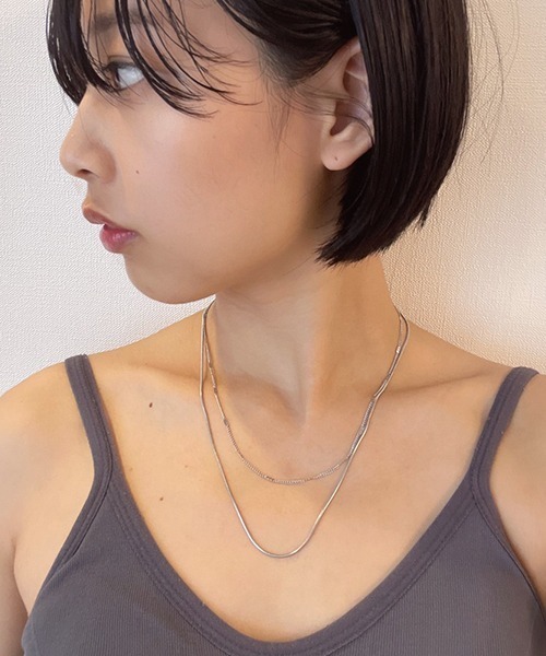 SEN TOKYO(セントーキョー)の「金属アレルギー対応 スネークチェーン 2連ネックレス(ネックレス・レディース・シルバー/ゴールド・FREE)」の10枚目の写真