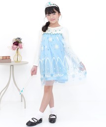 Bee des Bee（ビーデスビー）の「長袖 ドッキングチュールワンピース（ワンピース）」