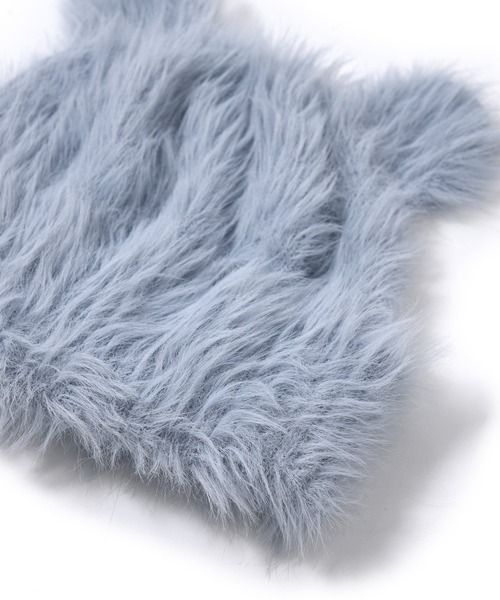 Alley by w closet（アリーバイダブルクローゼット）の「【Alley / SETアイテム】くま耳ニット帽&アームウォーマー（ニットキャップ/ビーニー・レディース・アイボリー/サックスブルー/イエロー・FREE）」の16枚目の写真