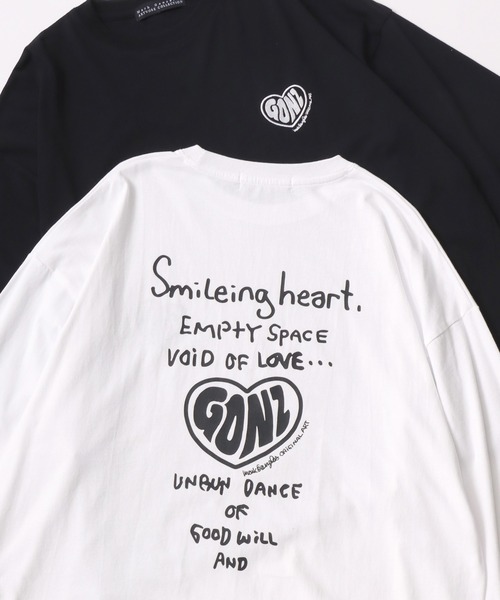 Mark Gonzales（マーク・ゴンザレス）の「MARK GONZALES ARTWORK COLLECTION/マークゴンザレス 別注 オーバーサイズ ストリート バックプリント ワンポイント刺繍 ロングスリーブTシャツ/ロンT レディース メンズ（Tシャツ/カットソー・メンズ・ホワイト/ホワイト系その他/ブラック/ブラック系その他2/ブラック系その他/ホワイト系その他2/ホワイト系その他3/ブラック系その他3/ブラック系その他4/ホワイト系その他4/ブラック系その他5/ホワイト系その他5/ホワイト系その他6/ブラック系その他6・M/L/XL）」の4枚目の写真