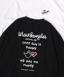 Mark Gonzales(マーク・ゴンザレス)のMARK GONZALES ARTWORK COLLECTION/マークゴンザレス 別注 オーバーサイズ ストリート バックプリント ワンポイント刺繍 ロングスリーブTシャツ/ロンT レディース メンズ(Tシャツ/カットソー)