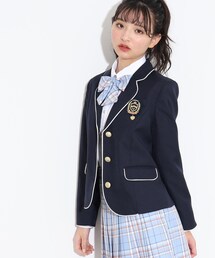 PINK-latte（ピンクラテ）の「【入卒・セレモニー・卒服】パイピングジャケット（テーラードジャケット・キッズ）」