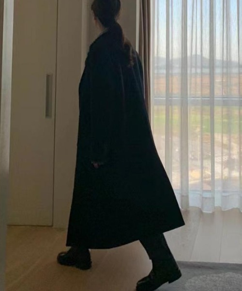 FREE STYLISTS（フリー スタイリスト）の「YUGA_YGMC 　ロングチェスターコート（チェスターコート・レディース・ブラック/ベージュ/ライトグレー・S/M）」の11枚目の写真