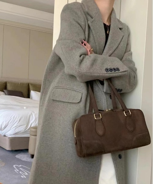 FREE STYLISTS（フリー スタイリスト）の「YUGA_YGMC 　ロングチェスターコート（チェスターコート・レディース・ブラック/ベージュ/ライトグレー・S/M）」の13枚目の写真