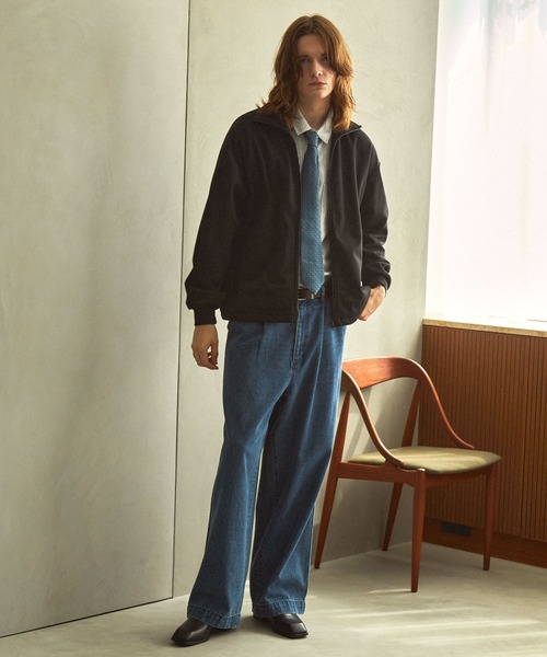 フリースライニングスウェット ルーズトラックジャケット EMMA CLOTHES