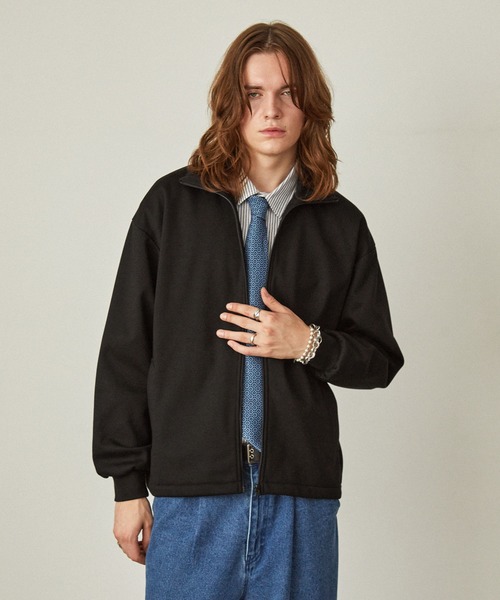 フリースライニングスウェット ルーズトラックジャケット EMMA CLOTHES