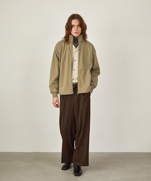 フリースライニングスウェット ルーズトラックジャケット EMMA CLOTHES