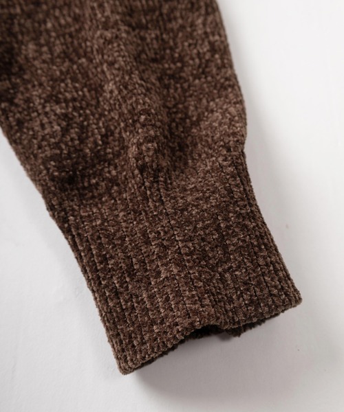 make a ray!（メイク ア レイ！）の「【もちとろニット】 ビッグシルエット ハーフジップ モールニット/ルームウェア（ニット/セーター・レディース・ブルー/ブラウン/アイボリー/ブラック/グリーン・M/XL/L）」の8枚目の写真