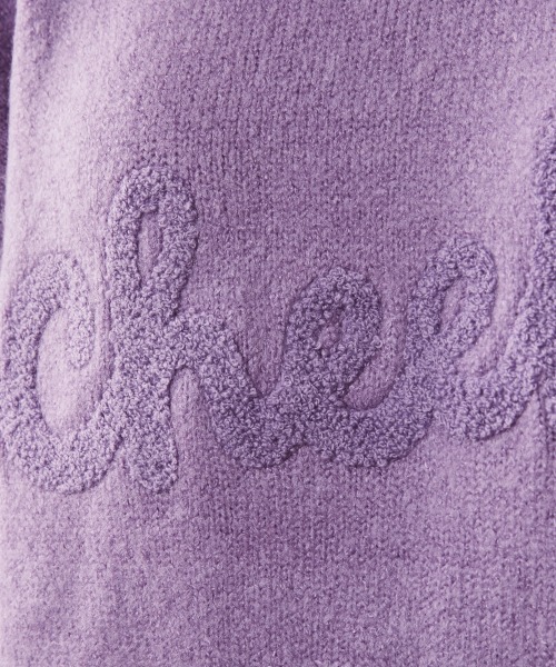 CHIC STYLE（シックスタイル）の「＜大きいサイズ＞ロゴ刺しゅうショート丈ニットプルオーバー シックスタイル（ニット/セーター・レディース・ブラック/パープル系・L/LL/3L/4L/5L）」の19枚目の写真