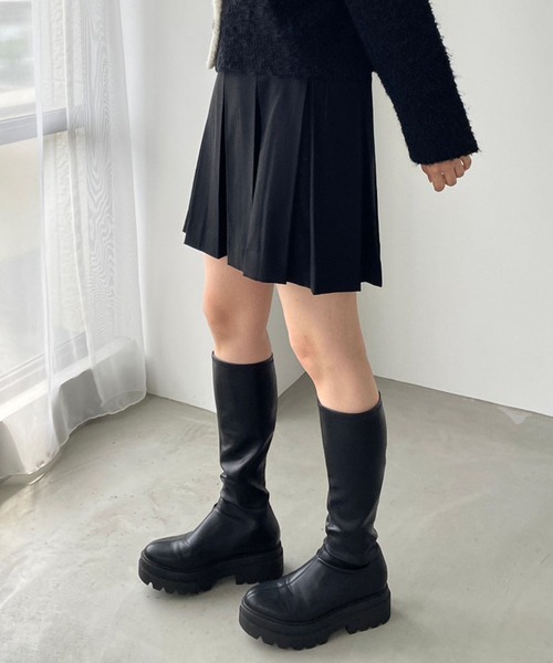 LOWRYS FARM（ローリーズファーム）の「プリーツミニスカート　980533（スカート・レディース・ブラック/グレー・FREE）」の8枚目の写真