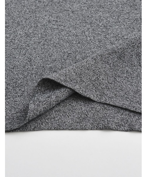 新色追加][低身長サイズ有]ミラノリブ変形キーネックIラインニット