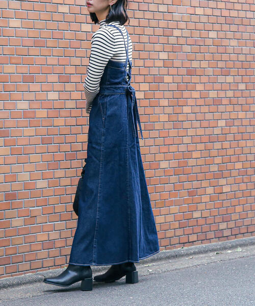 ◇【3サイズ展開XS-M】バックリボンマーメイドデニムジャンパー