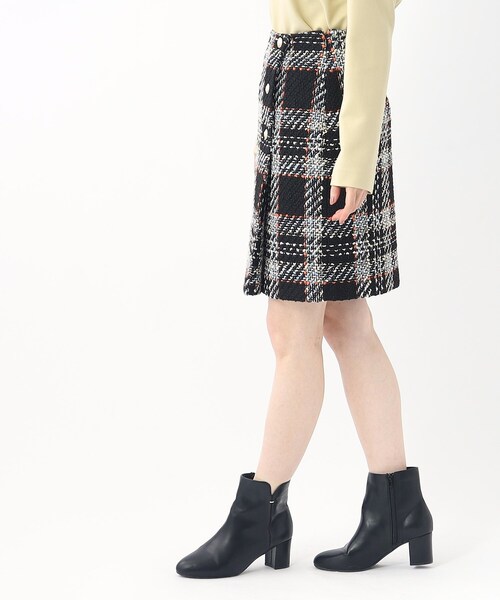 index(インデックス)の「◆セットアップ対応 チェックツイードミニスカート【洗濯機洗い可】(スカート・レディース・アイボリー系1/ブラック系1・36/38/40)」の17枚目の写真