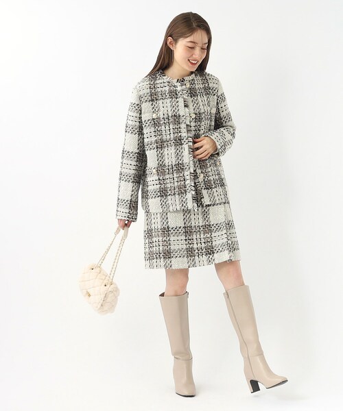 index(インデックス)の「◆セットアップ対応 チェックツイードミニスカート【洗濯機洗い可】(スカート・レディース・アイボリー系1/ブラック系1・36/38/40)」の19枚目の写真