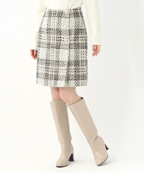 index(インデックス)の「◆セットアップ対応 チェックツイードミニスカート【洗濯機洗い可】(スカート・レディース・アイボリー系1/ブラック系1・36/38/40)」の20枚目の写真