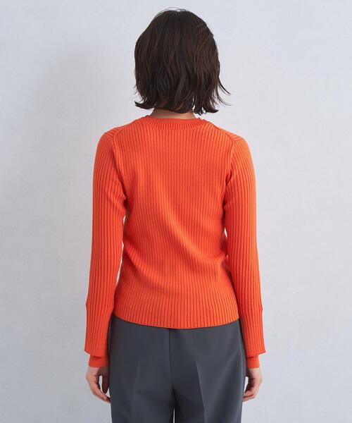 green label relaxing（グリーンレーベルリラクシング）の「スキニー クルーネック プルオーバー ニット -ウォッシャブル-（ニット/セーター・レディース・ホワイト/ブラック/オレンジ・FREE）」の10枚目の写真