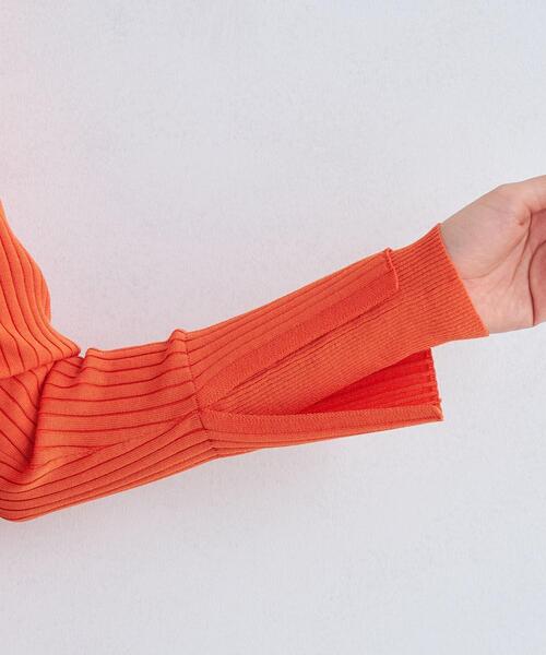 green label relaxing（グリーンレーベルリラクシング）の「スキニー クルーネック プルオーバー ニット -ウォッシャブル-（ニット/セーター・レディース・ホワイト/ブラック/オレンジ・FREE）」の12枚目の写真