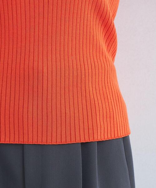 green label relaxing（グリーンレーベルリラクシング）の「スキニー クルーネック プルオーバー ニット -ウォッシャブル-（ニット/セーター・レディース・ホワイト/ブラック/オレンジ・FREE）」の13枚目の写真