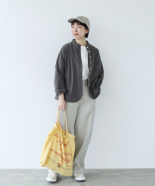 PAR ICI（パーリッシィ）の「ギンガム/ヒッコリー/ネップデニム ワークパンツ (セットアップ対応)（その他パンツ・レディース・グリーン/ネイビー/ブルー・FREE）」の4枚目の写真