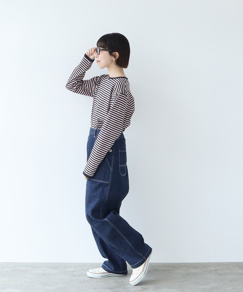 PAR ICI（パーリッシィ）の「ギンガム/ヒッコリー/ネップデニム ワークパンツ (セットアップ対応)（その他パンツ・レディース・グリーン/ネイビー/ブルー・FREE）」の11枚目の写真