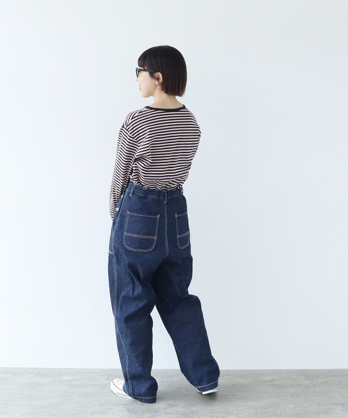 PAR ICI（パーリッシィ）の「ギンガム/ヒッコリー/ネップデニム ワークパンツ (セットアップ対応)（その他パンツ・レディース・グリーン/ネイビー/ブルー・FREE）」の12枚目の写真