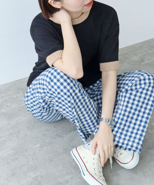 PAR ICI（パーリッシィ）の「ギンガム/ヒッコリー/ネップデニム ワークパンツ (セットアップ対応)（その他パンツ・レディース・グリーン/ネイビー/ブルー・FREE）」の20枚目の写真