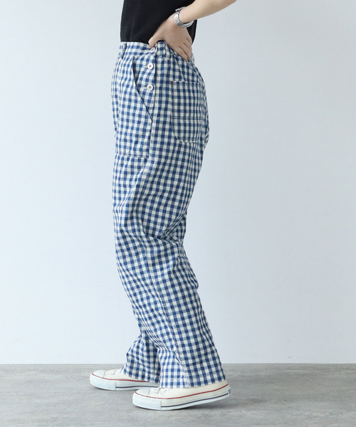 PAR ICI（パーリッシィ）の「ギンガム/ヒッコリー/ネップデニム ワークパンツ (セットアップ対応)（その他パンツ・レディース・グリーン/ネイビー/ブルー・FREE）」の15枚目の写真