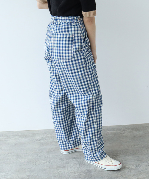 PAR ICI（パーリッシィ）の「ギンガム/ヒッコリー/ネップデニム ワークパンツ (セットアップ対応)（その他パンツ・レディース・グリーン/ネイビー/ブルー・FREE）」の17枚目の写真