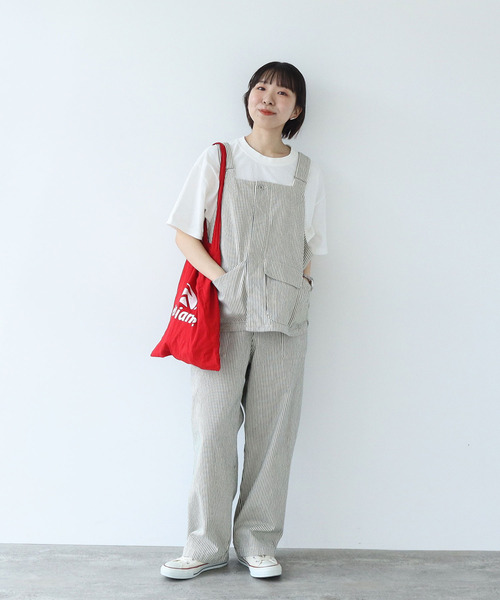 PAR ICI（パーリッシィ）の「ギンガム/ヒッコリー/ネップデニム ワークパンツ (セットアップ対応)（その他パンツ・レディース・グリーン/ネイビー/ブルー・FREE）」の21枚目の写真