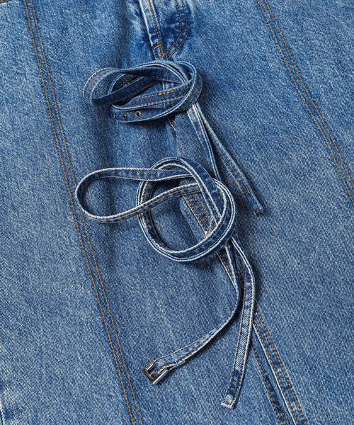 JACQUEMUS(ジャックムス)の「BELTED DENIM PA LE DE NIMES CARACO(デニムパンツ・レディース・ブルー・24/25)」の9枚目の写真