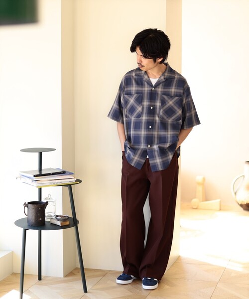 B:MING by BEAMS(ビーミングバイビームス)の「ambiance / Poly Twill Wide Pants(その他パンツ・メンズ・ブラウン/ブラック・MEDIUM/SMALL/X-LARGE/LARGE)」の5枚目の写真
