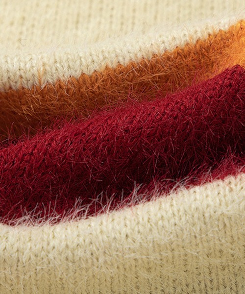 マルチボーダー星パッチニット（ニット/セーター）｜HOOK（フック）