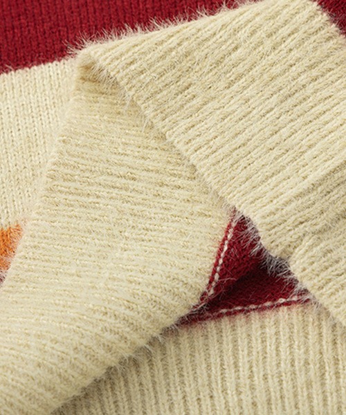 マルチボーダー星パッチニット（ニット/セーター）｜HOOK（フック）