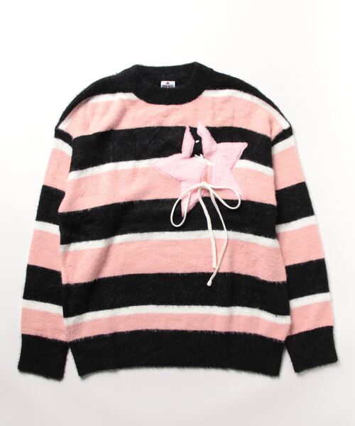 マルチボーダー星パッチニット（ニット/セーター）｜HOOK（フック）