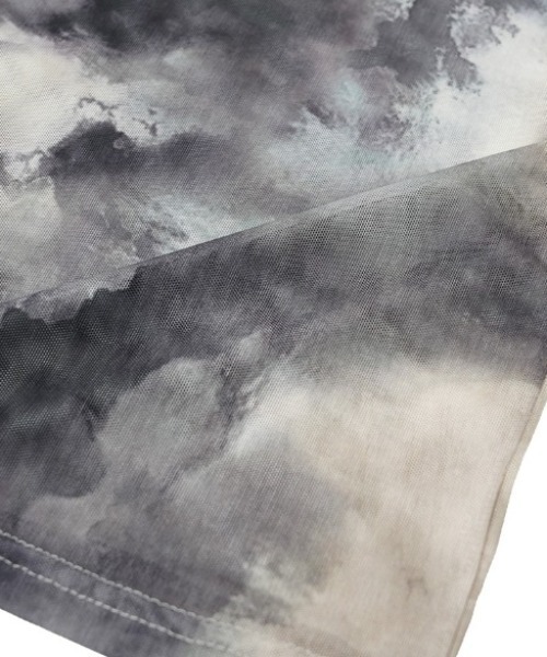 Uenui（ウニュイ）の「マーブル ハイネック シアー トップス シースルー カラー 長袖 総柄 グラフィック シースルートップス 長袖 シアートップス 長袖（Tシャツ/カットソー・レディース・ブルー/グレー/ブラック/レッド/オレンジ・FREE）」の18枚目の写真