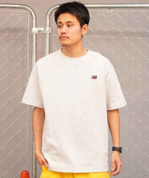 NEW BALANCE（ニューバランス）の「new balance/ニューバランス 半袖Ｔシャツ リラックスフィット バックプリント MT41546（Tシャツ/カットソー・メンズ・ベージュ/グレー・2XL/L/M/XL）」の4枚目の写真