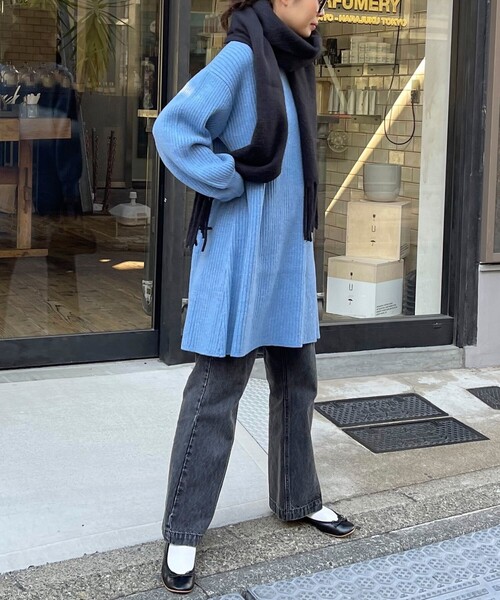 fredy emue(フレディエミュ)の「FR刺繍チュニックワンピース(ワンピース・レディース・チャコールグレー/アイボリー/サックスブルー・38)」の13枚目の写真