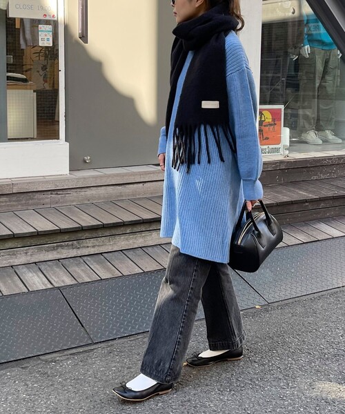 fredy emue(フレディエミュ)の「FR刺繍チュニックワンピース(ワンピース・レディース・チャコールグレー/アイボリー/サックスブルー・38)」の20枚目の写真