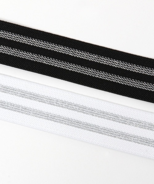 repipi armario（レピピ アルマリオ）の「ラメラインゴムベルト（ベルト・キッズ・ホワイト系/ブラック系・FREE）」の3枚目の写真