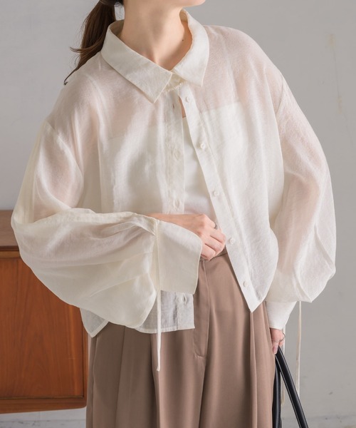 セール】【1枚でシンプルにも主役級にも◎】2wayリボンスリーブ