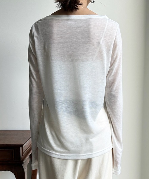 DouDou（ドゥドゥ）の「レイヤードセットTEE（Tシャツ/カットソー・レディース・グレー/オフホワイト/イエロー・FREE）」の20枚目の写真