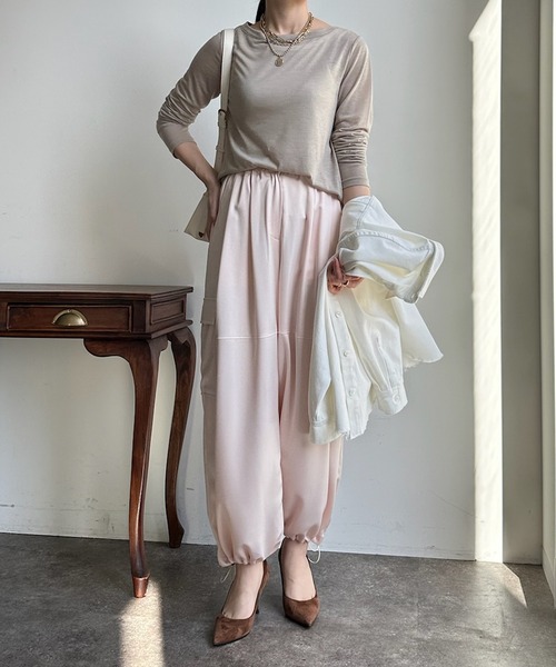 DouDou（ドゥドゥ）の「レイヤードセットTEE（Tシャツ/カットソー・レディース・グレー/オフホワイト/イエロー・FREE）」の17枚目の写真