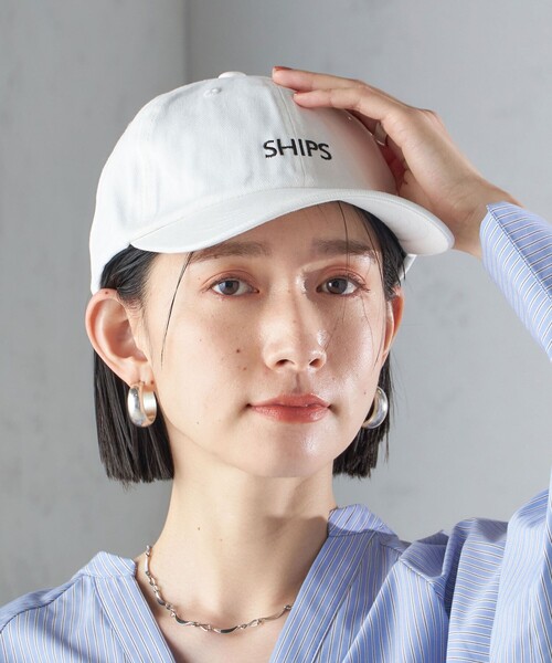 SHIPS（シップス）の「* SHIPS ロゴ キャップ ◇（キャップ・レディース・ベージュ/ライトブルー/ネイビー/ライトホワイト・ONE SIZE）」の2枚目の写真