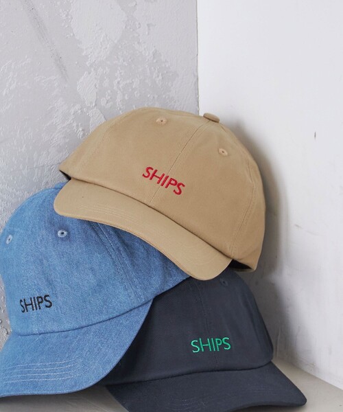 SHIPS（シップス）の「* SHIPS ロゴ キャップ ◇（キャップ・レディース・ベージュ/ライトブルー/ネイビー/ライトホワイト・ONE SIZE）」の3枚目の写真